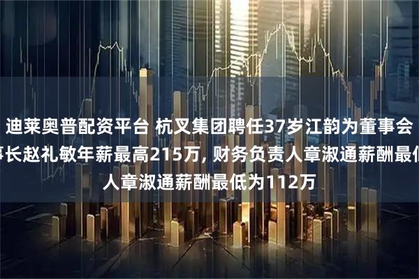 迪莱奥普配资平台 杭叉集团聘任37岁江韵为董事会秘书, 董事长赵礼敏年薪最高215万, 财务负责人章淑通薪酬最低为112万
